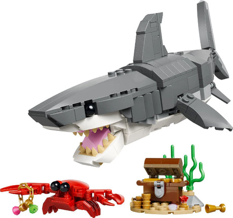 LEGO Creator 3in1 Fierce Shark with a Treasure Chest 31381 Building Kit 379 Pieces