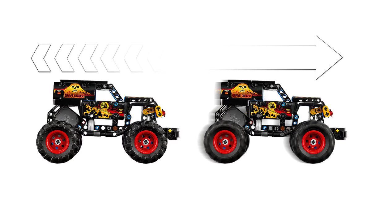 LEGO Technic Monster Jam Grave Digger Fire and Ice 42219 Building Kit 263 Pieces