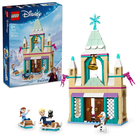 LEGO Disney Princess Arendelle Frozen Castle 43265 building kit with 177 pieces, Elsa, Anna, and Olaf figures
