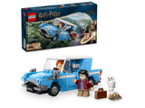 LEGO Harry Potter Flying Ford Anglia 76424 building kit with 165 pieces, Harry, Ron, Hedwig, and Scabbers minifigures