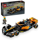 LEGO Speed Champions 2023 McLaren Formula 1 Race Car 76919 building kit with driver minifigure and authentic black-and-papaya livery