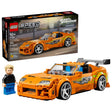 LEGO Speed Champions The Fast and The Furious Toyota Supra MK4 77260 building kit with 300 pieces, Brian O'Conner minifigure, and iconic orange livery