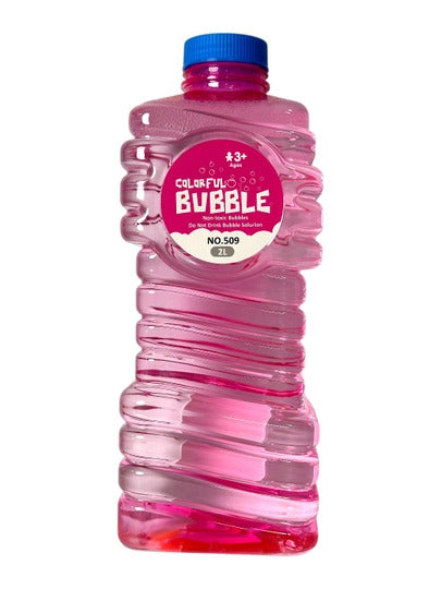 Bubble Solution 2 Liter Bottle – Assorted Colors | Giant Bubble Refill