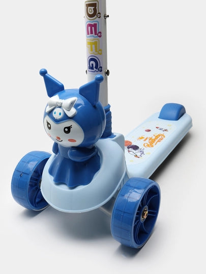 Kuromi Theme Scooter – 3-in-1 Kids Scooter with LED Lights & Adjustable Height