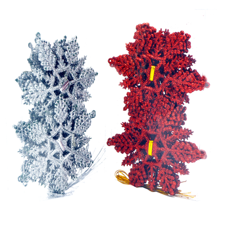 Christmas Tree Ornament Flowers Asst 2