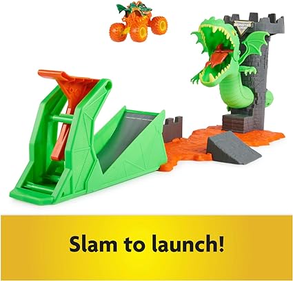 Monster Jam, Dueling Dragon Playset with Exclusive 1:64 Scale Dragon Monster Truck, Kids Toys for Boys Ages 3 and up