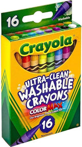 Crayola Ultra-Clean Washable Crayons (526916), 16 Colors