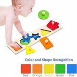 First Shapes Wooden Peg Puzzles with Knob