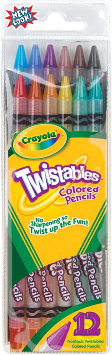 Crayola Twistables Pencils, Assorted Colors 12 Each (Pack of 3)