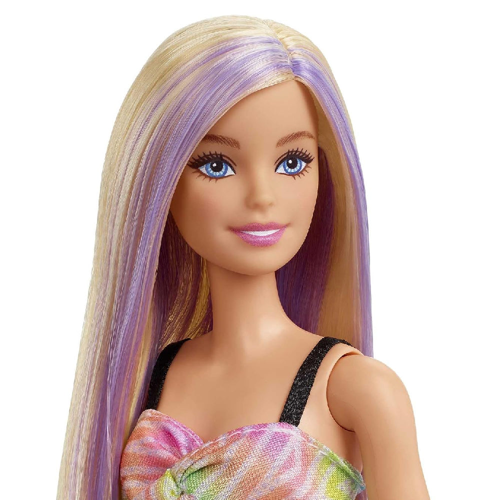 Barbie Fashionistas Doll Purple Hair Streaks, Romper Dress