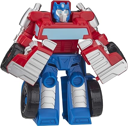 Transformers Playskool Heroes Rescue Bots Academy Optimus Prime Converting Toy, 4.5-Inch Action Figure, Toys for Kids Ages 3 and Up