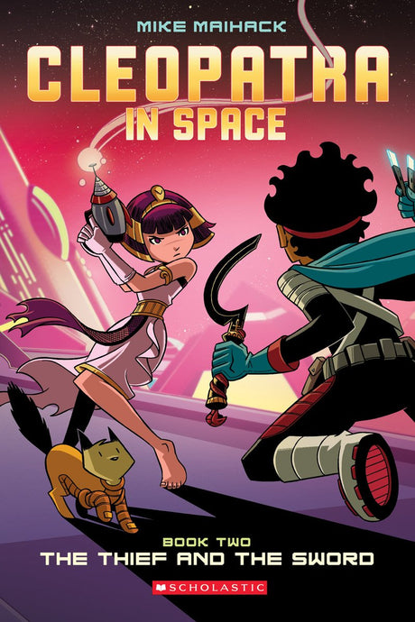 Cover image of The Thief and the Sword: A Graphic Novel (Cleopatra in Space #2)