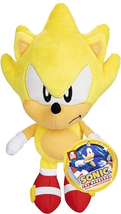 Sonic The Hedgehog-Plush 9-Inch Super Sonic Collectible Toy