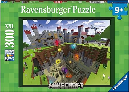 Ravensburger Minecraft: Cutaway 300 Piece XXL Jigsaw Puzzle for Kids - 13334 - Every Piece is Unique, Pieces Fit Together Perfectly