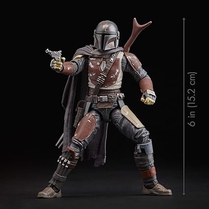 STAR WARS The Black Series The Mandalorian Toy 6" Scale Collectible Action Figure, Toys for Kids Ages 4 & Up