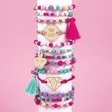 Make It Real - Juicy Couture Trendy Tassels Bracelet Making Kit - Kids Jewelry Making Kit - DIY Beads & Charm Bracelet Making Kit for Girls - Friendship Bracelets with Beads for Girls 8-10-12-14