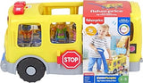 Fisher-Price Little People Big Yellow Bus, musical push and pull toy with Smart Stages for toddlers and preschool kids