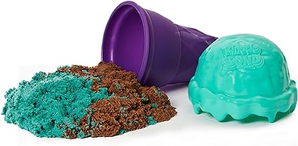 Kinetic Sand Scents, 4oz Ice Cream Cone Container with 2 Colors of All-Natural Scented (Styles May Vary)