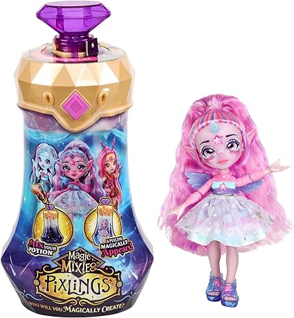 Magic Mixies Pixlings. Unia The Unicorn Pixling. Create and Mix A Magic Potion That Magically Reveals A Beautiful 6.5" Pixling Doll Inside A Potion Bottle!