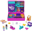 Polly Pocket Compact Playset, Race & Rock Arcade with 2 Micro Dolls & Accessories, Travel Toys with Surprise Reveals