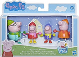 Peppa Pig Peppa's Club Peppa's Family Wintertime Figure 4-Pack Toy, 4 Family Figures in Cold-Weather Outfits, Ages 3 and up