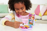 Polly Pocket Compact Playset, Sushi Shop Cat with 2 Micro Dolls & Accessories, Travel Toys with Surprise Reveals
