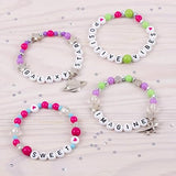 Make It Real: Block ‘N Rock Bracelets Kit - Create 4 Unique Letter Charm Bracelets, 147 Pieces, Includes Play Tray, All-in-One, DIY Bead Jewelry Kit, Tweens & Girls, Arts & Crafts, Kids Ages 8+