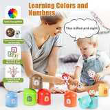 Learning Toys for Toddlers 1 2 3 Year Old, 24 Pcs Farm Animals Toy, Montessori Toys, Counting, Matching & Sorting Fine Motor Games, Christmas Birthday Easter Gift for Baby Boys Girls Age 12-18 Months