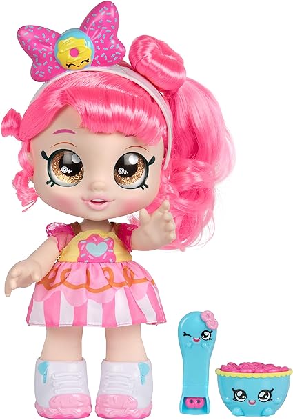 Kindi Kids Snack Time Friends - Pre-School Play Doll, Donatina - for Ages 3+ | Changeable Clothes and Removable Shoes - Fun Snack-Time Play, for Imaginative Kids