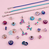 Make It Real - Halo Charms Bracelets True Blue - DIY Charm Bracelet Making Kit - Friendship Bracelet Kit with Beads, Charms & Cord - Arts & Crafts Bead Kit for Girls - Makes 3 Bracelets