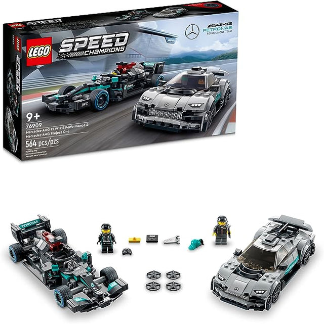 LEGO Speed Champions Mercedes-AMG F1 W12 E 76909 Performance & Project One Toy Car Set, Mercedes Model Car Building Kit, Collectible Race Car Toy, Great Car Gift for Kids and Teens