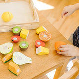 Melissa & Doug Cutting Fruit Set - Wooden Play Food Kitchen Accessory, Multi - Pretend Play Accessories, Wooden Cutting Fruit Toys For Toddlers And Kids Ages 3+