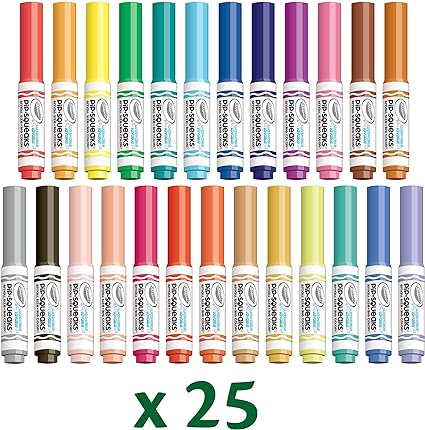 Crayola Pip Squeaks Marker Set (65ct), Washable Markers for Kids, Kids Art Supplies for Classrooms, Mini Markers for School, Ages 4+