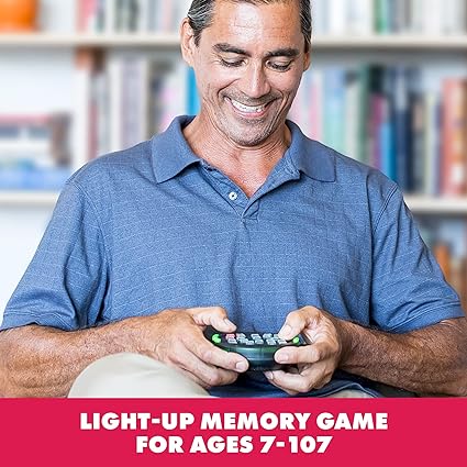 Educational Insights BrainBolt Handheld Electronic Memory Game with Lights & Sounds, 1 or 2 Players, Ages 7+