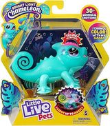 Little Live Pets Chameleon - Interactive Color-Changing Light-Up Toy with 30+ Sounds & Emotions, Repeats Back, Beat Detection (Ages 5+)