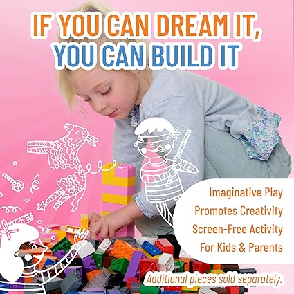 Strictly Briks Toy Large Building Blocks for Kids and Toddlers, Big Bricks Set for Ages 3 and Up, 100% Compatible with All Major Brands, Blue, Green Red and Yellow, 84 Pieces