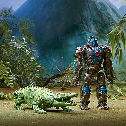 Transformers: Rise of The Beasts Movie, Beast Alliance, Beast Combiners 2-Pack Optimus Primal & Skullcruncher Toys, Ages 6 and Up, 5-inch