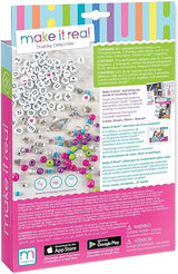 Make It Real: Block ‘N Rock Bracelets Kit - Create 4 Unique Letter Charm Bracelets, 147 Pieces, Includes Play Tray, All-in-One, DIY Bead Jewelry Kit, Tweens & Girls, Arts & Crafts, Kids Ages 8+