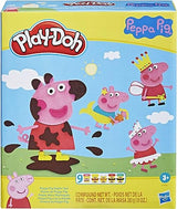 Play-Doh Peppa Pig Stylin' Set, Peppa Pig Playset with 9 Cans and 11 Tools, Peppa Pig Toys for 3 Year Old Girls and Boys and Up