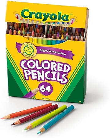 Crayola Mini Colored Pencils (Colors may vary), Coloring Supplies for Kids, 64 Count, Gift