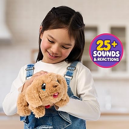 Little Live Pets - My Puppy's Home Interactive Plush Toy Puppy & Kennel. 25+ Sounds & Reactions. Make the Kennel, Name your Puppy and SURPRISE! Puppy appears! Easy Build DIY Kennel. Batteries Included