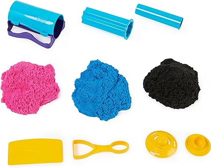 Kinetic Sand, Slice N’ Surprise Set With 13.5oz Of Black, Pink And Blue Play Sand And 7 Tools, Sensory Toys For Kids Ages 3 And Up