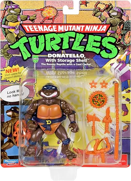 Teenage Mutant Ninja Turtles: 4” Original Classic Storage Shell Donatello Basic Figure by Playmates Toys