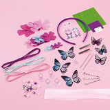 Make It Real: Crown of Enchantment - DIY Jewelry Kit, Create Up to 12 Eye-Catching Charm Hair Accessories, Butterflies, 73 Pieces, All-in- 1 DIY KIT, Tweens & Girls, Arts & Crafts, Kids Ages 8+