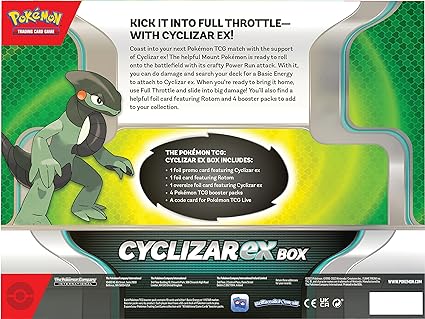 Pokemon TCG: Cyclizar ex Box - 4 Packs, Promo Cards