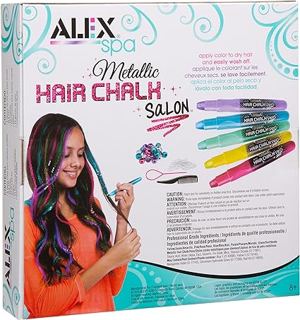 Alex Spa Metallic Hair Chalk Salon Girls Fashion Activity