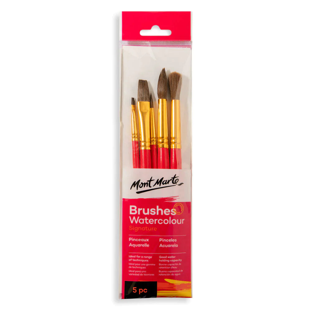 Mont Marte Gallery Series Brush Set Watercolour 5Pc