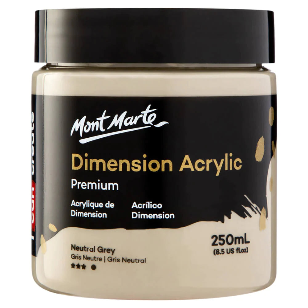 Mont Marte Dimension Acrylic Premium 250ml - Neutral Grey