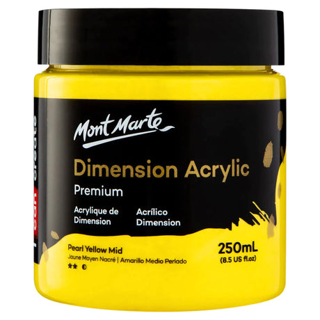 Mont Marte Dimension Acrylic Premium 250ml - Pearl Yellow Mid