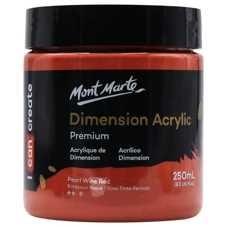 Mont Marte Dimension Acrylic Premium 250ml - Pearl Wine Red